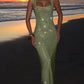 Double Strap Sequin Mesh Dress