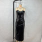 Tube Top Women's Tight Leather Maxi Dress