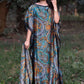 African Dresses For Women Plus Size Summer Boho Silk Printed Muslim Hijab Kaftan Dress Middle East Traditional Lady beach Abaya