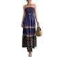 Womens Vacation Strapless Maxi Dress