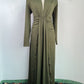 Womens Pleated V-Neck Dress