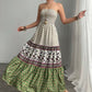 Womens Vacation Strapless Maxi Dress