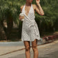 Polka Dot Bodycon Halter Dress