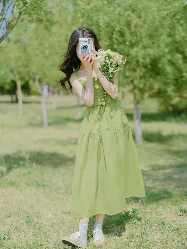 Forest Green Two-Piece Dress Set