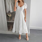 Casual Vacation Style Puff Sleeve Maxi Dress