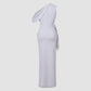 Solid Color Off-Shoulder Sleeveless Maxi Dress
