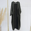 Fashion Shiny Abayas for Women Muslim Kimono Open Cardigan Dubai Kaftan Turkey Robe Arab Kebaya Islam Clothing Ramadan Eid Dress