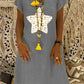 Printed Short sleeve V-neck Maxi Dress