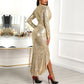 Long shiny maxi dress