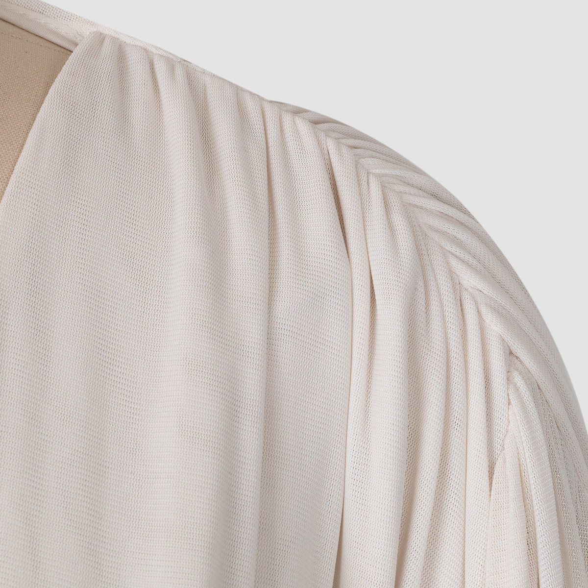 Deep V Long Sleeve Diamond Waist Maxi Dress