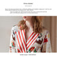 Thin Contrast Color Pajamas Ice Silk Robe Loose Homewear