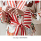 Thin Contrast Color Pajamas Ice Silk Robe Loose Homewear
