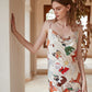 Thin Contrast Color Pajamas Ice Silk Robe Loose Homewear