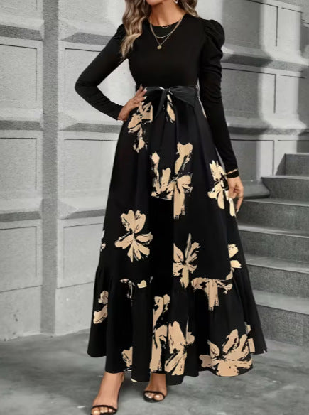 Womens New Arrival Elegant Long-Sleeve Maxi Dress