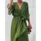 Elegant Bat Sleeve Long Dress