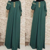 Muslim Ethnic Style Print Abayas Plus Size Dubai Dresses For Women 4xl 5xl Long Sleeve Loose Casual Robe Fashion Ramadan Dress