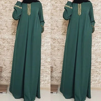Muslim Ethnic Style Print Abayas Plus Size Dubai Dresses For Women 4xl 5xl Long Sleeve Loose Casual Robe Fashion Ramadan Dress