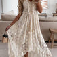 Lace Strap Solid Color Swing Maxi Dress