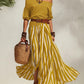 Off-shoulder Top And Slit Skirt Womens Set