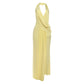 Elegant Halterneck Backless Slit Evening Dress