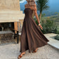 Casual, Minimalist Halter Maxi Dress In A Solid Color