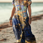 Flared Maxi Skirt Plus-size Fashionable Casual Long Dress