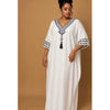 Middle Eastern Printed Abaya Women V-Neck Arab Ethnic Kaftan Muslim Maxi Dress Dubai Style Long Robe Islamic Traditional Gown