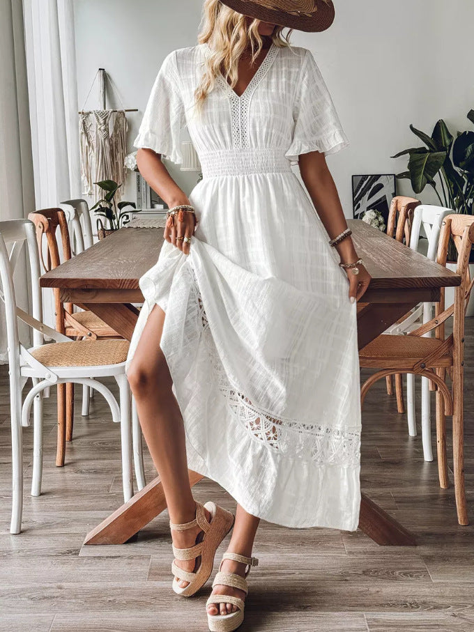 Plus-size Womens Beach Vacation Maxi Dress