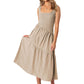 Embroidered Smocked Puff-Sleeve Maxi Dress Ivory