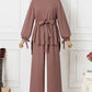 Fashion Women Long Sleeve Blouse Pant Suits 2024 ZANZEA 2PCS Autumn Muslim Sets Fashion Abaya Hijab Tracksuits IsIamic Clothing