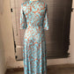 Dress mid sleeve v-neck mopping maxi skirt