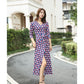 V-Neck Wrap Bodycon Long Dress