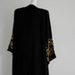 Luxury Abaya Embroidered Sequin Evening Abaya Long Sleeve Modest Abaya Middle Eastern Black Gown Hijab Friendly Party Wear
