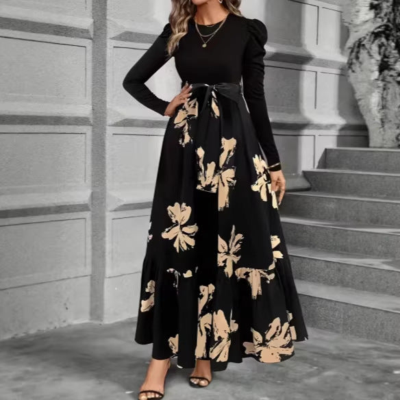 Womens New Arrival Elegant Long-Sleeve Maxi Dress