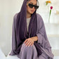 Muslim Women Abaya with Scarf 2 Piece Set Long Cardigan Eid Abayas Casual Long Robe Kaftan Party Ramadan Modest Caftan 2024