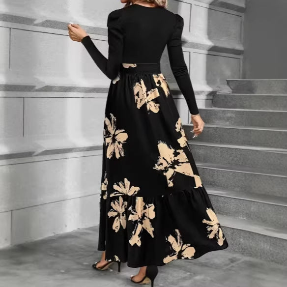 Womens New Arrival Elegant Long-Sleeve Maxi Dress