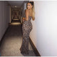 Leopard-print Strap Beach Maxi Dress