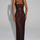 Double Strap Sequin Mesh Dress