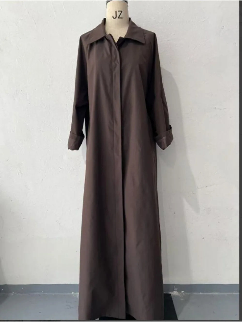 Eid Muslim Women Abaya Trench Coat Single Breasted Lapel Overcoat Ramadan Morocco Dubai Windbreaker Arab Casual Long Outerwear