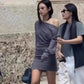 Womens Off-Shoulder Slim Fit Dress