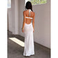 Halter-Neck Hollow-Out Long Dress