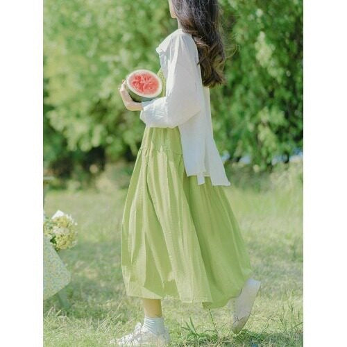 Forest Green Two-Piece Dress Set
