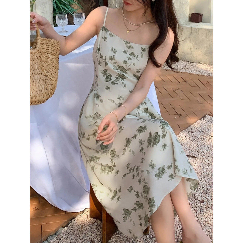 Printed Strap Maxi Dress For Women