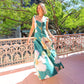Printed Strap Slimming Maxi Dress