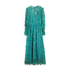 Gently Breezy Mesh Lace Embroidered Maxi Dress