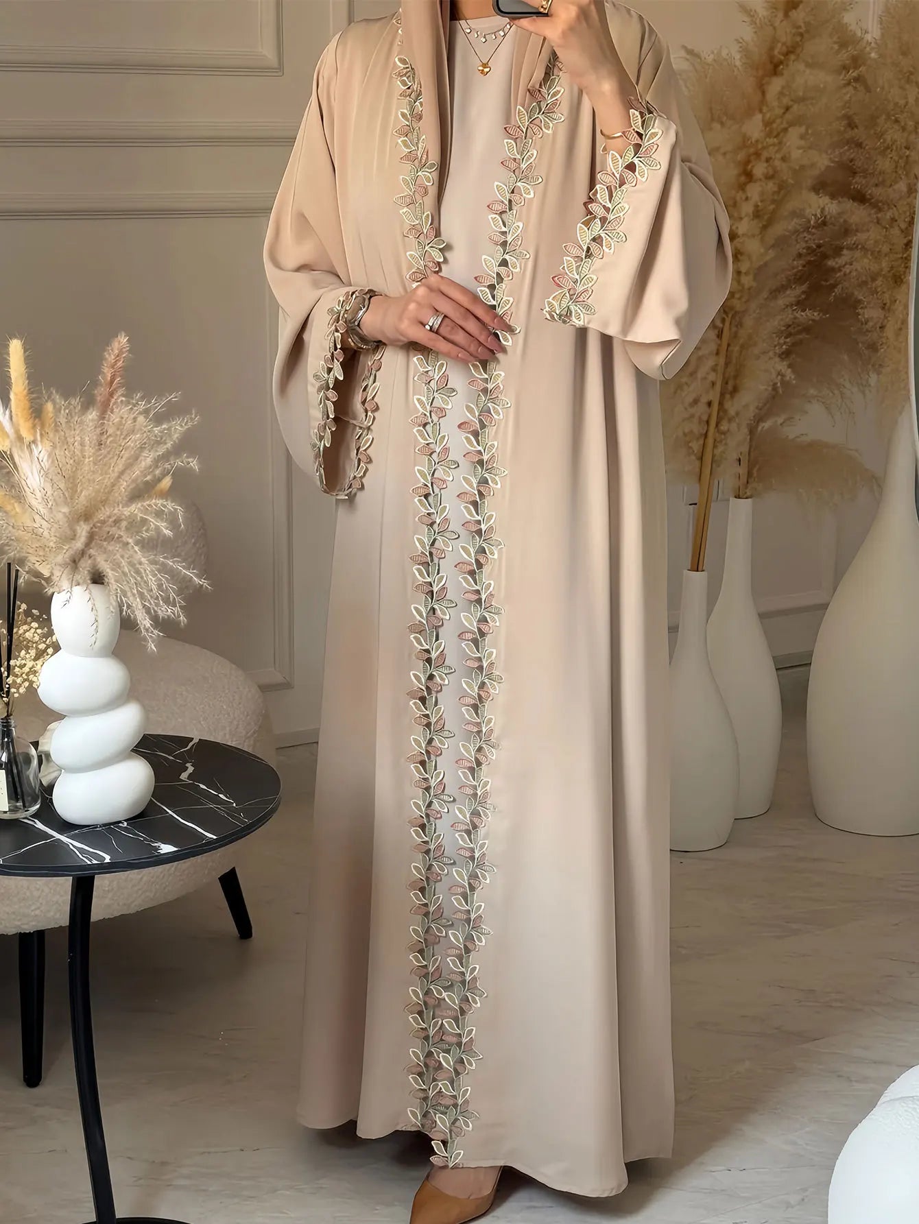 Eid Dress Cardigan Abaya Women Lace Dresses Jalabiya Muslim Vestidos Morocco Dubai Abayas Arab Long Robe Kaftan Islam Ramadan