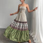 Womens Vacation Strapless Maxi Dress