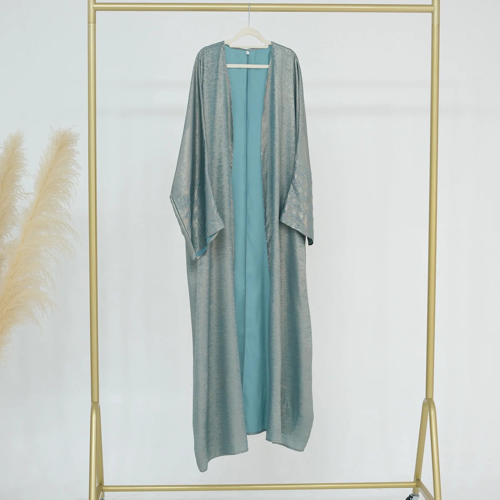 Fashion Shiny Abayas for Women Muslim Kimono Open Cardigan Dubai Kaftan Turkey Robe Arab Kebaya Islam Clothing Ramadan Eid Dress