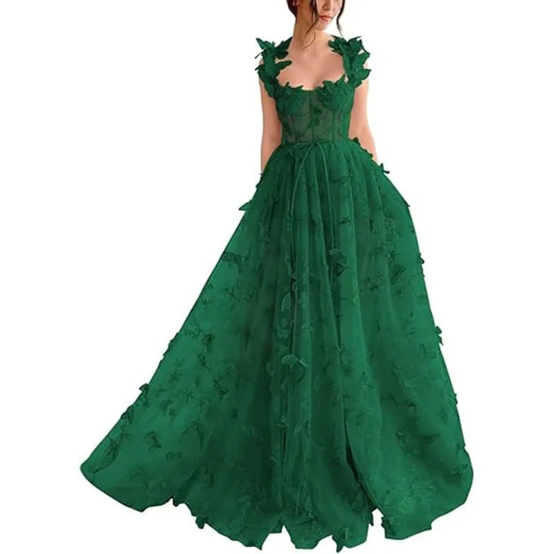 Elegant Spaghetti Strap Party Dress