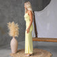 Backless Cross Tie Low Waist Bodycon Maxi Dress
